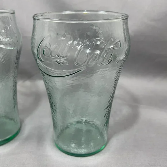 Indiana Glass Classic Coca Cola Coke Oversized Drinkware Glasses Green - Picture 8 of 16